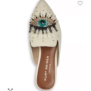 BNWOT- Kurt Gieger London Olive Embellished Mules size 37